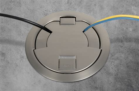 dual electrical poke thru junction box|LEGRAND .